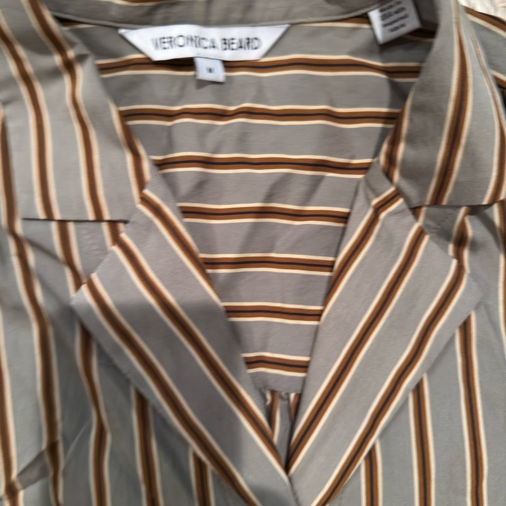 Veronica Beard Multicolor Striped Button-Down Shi… - image 3